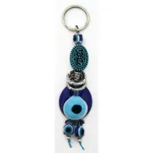 GLASS EVIL EYES KEYCHAIN