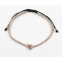 Evil Eye CZ Bracelet with Macrome Ending