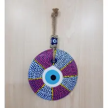 El Boyaması Cam Nazarlık Süs