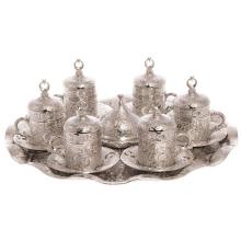 6 PIECES TURKISH COFFEE SET WITH PLATE