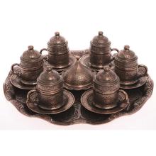 6 PIECES TURKISH COFFEE SET WITH PLATE