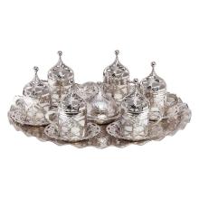 6 PIECES TURKISH COFFEE SET WITH PLATE