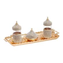2 PIECES TURKISH COFFEE SET WITH ZIRCONES