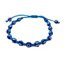 Plastic Evil Eye Macrome Bracelet (8mm)