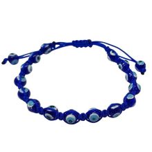 Plastic Evil Eye Macrome Bracelet (6mm)
