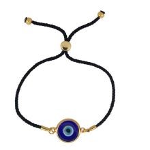 Glass Evil Eye Bracelet with sliding lock