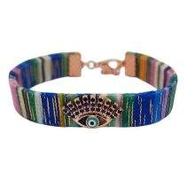 Fabric Evil Eye Bracelet (Eye Shape)