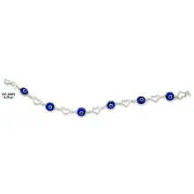 Sterling Silver Evil Eye Bracelet