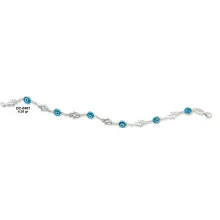 Sterling Silver Evil Eye Bracelet