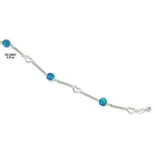 Pulsera de plata de ley con forma de mal de ojo