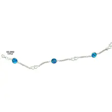 Sterling Silver Evil Eye Bracelet
