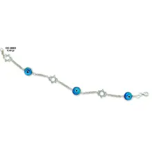 Sterling Silver Evil Eye Bracelet