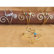 Boho Spiral Stone Bracelet