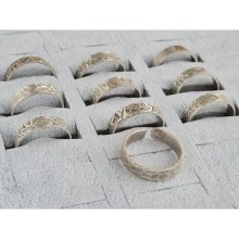 Silver Plated Floral Ring