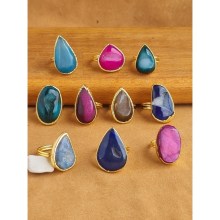 Elegant Gold Plated Gemstone ring