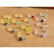 Colorful Wire Wrapped ring